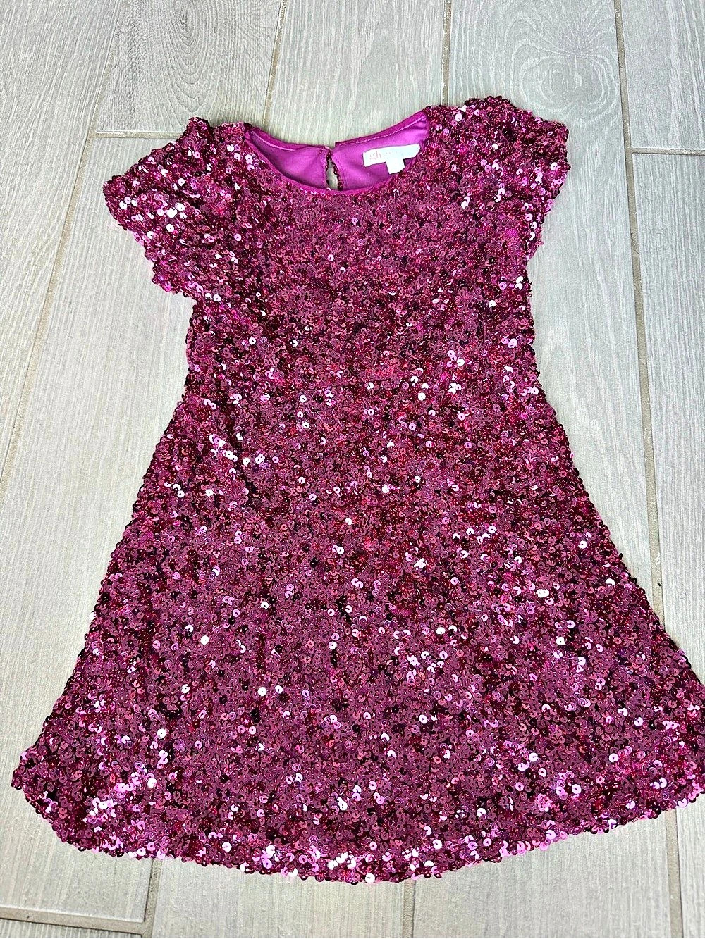 Giani Bini GB girls size 6 pink sequin party dress